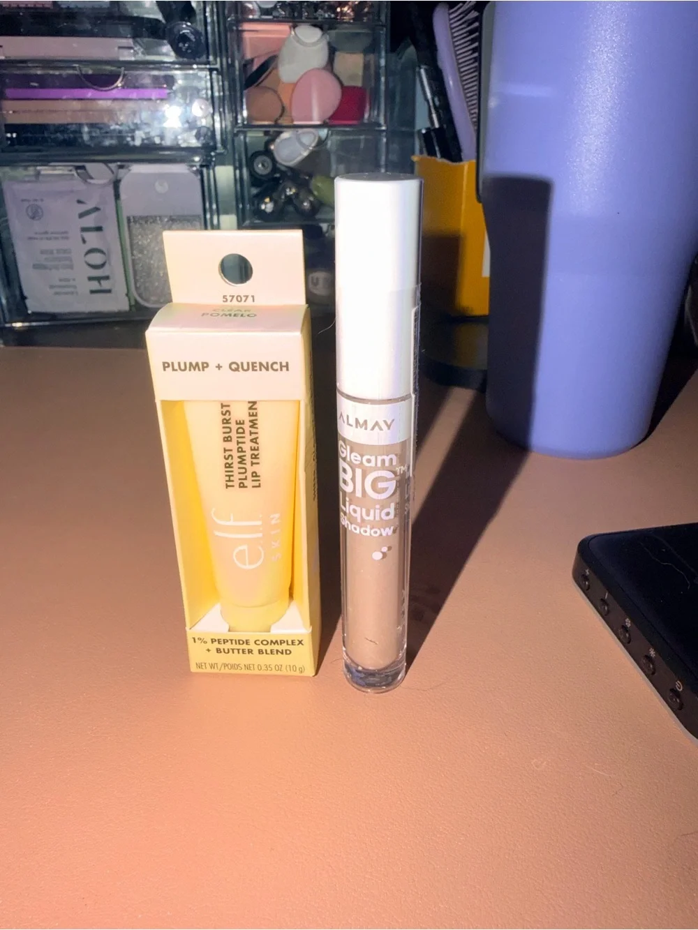 Almay Halo Dust Liquid Eye Shadow & Elf Peptide Lip Treatment
